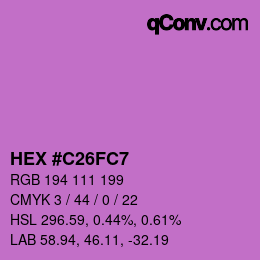Color code: HEX #C26FC7 | qconv.com