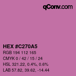 Código de color: HEX #C270A5 | qconv.com