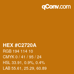 颜色代码: HEX #C2720A | qconv.com