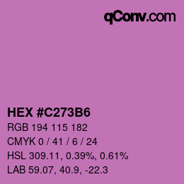 カラーコード: HEX #C273B6 | qconv.com