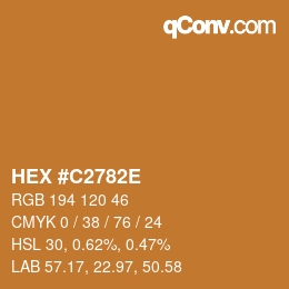 Color code: HEX #C2782E | qconv.com