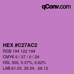 Color code: HEX #C27AC2 | qconv.com
