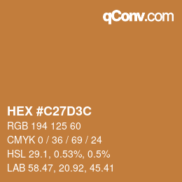 Color code: HEX #C27D3C | qconv.com