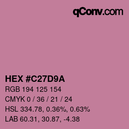 Color code: HEX #C27D9A | qconv.com