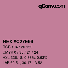 Color code: HEX #C27E99 | qconv.com