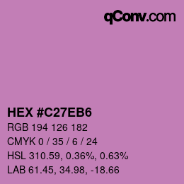カラーコード: HEX #C27EB6 | qconv.com