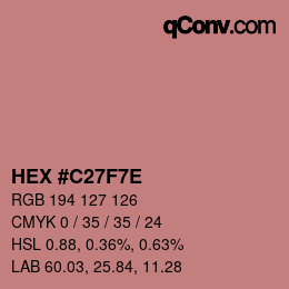 Color code: HEX #C27F7E | qconv.com