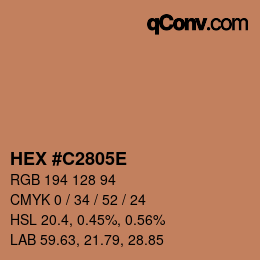 Código de color: HEX #C2805E | qconv.com