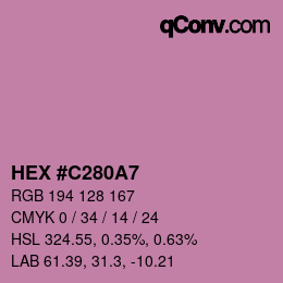Color code: HEX #C280A7 | qconv.com