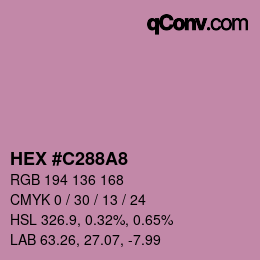 Color code: HEX #C288A8 | qconv.com