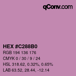 Color code: HEX #C288B0 | qconv.com