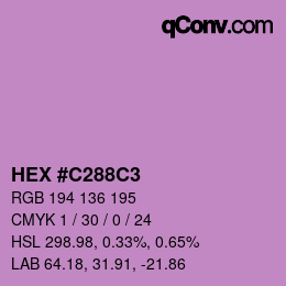 Color code: HEX #C288C3 | qconv.com