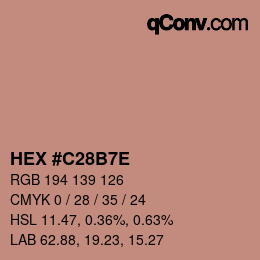 Color code: HEX #C28B7E | qconv.com