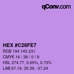 Color code: HEX #C28FE7 | qconv.com