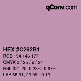 Color code: HEX #C292B1 | qconv.com