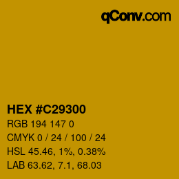 Color code: HEX #C29300 | qconv.com