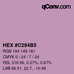 Color code: HEX #C294B5 | qconv.com