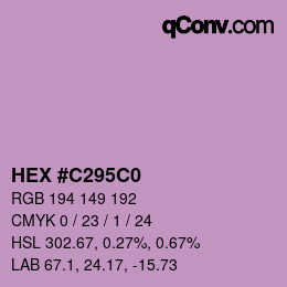 Color code: HEX #C295C0 | qconv.com