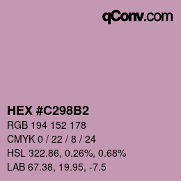 カラーコード: HEX #C298B2 | qconv.com