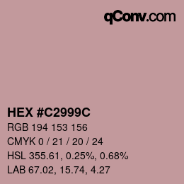 Farbcode: HEX #C2999C | qconv.com