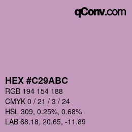 Color code: HEX #C29ABC | qconv.com