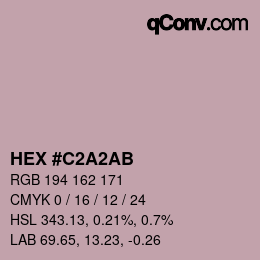 Color code: HEX #C2A2AB | qconv.com