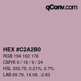 カラーコード: HEX #C2A2B0 | qconv.com