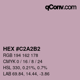 カラーコード: HEX #C2A2B2 | qconv.com