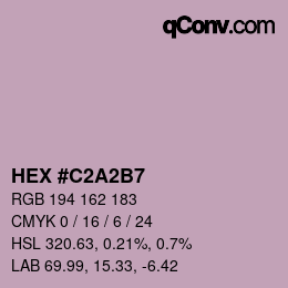 カラーコード: HEX #C2A2B7 | qconv.com