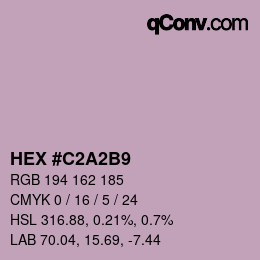 カラーコード: HEX #C2A2B9 | qconv.com
