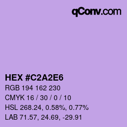 Color code: HEX #C2A2E6 | qconv.com
