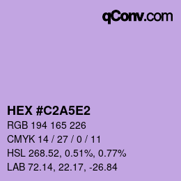 Color code: HEX #C2A5E2 | qconv.com