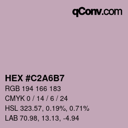 Color code: HEX #C2A6B7 | qconv.com