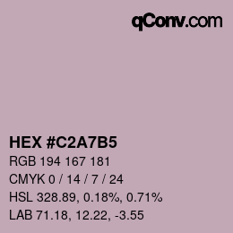 カラーコード: HEX #C2A7B5 | qconv.com
