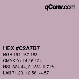 カラーコード: HEX #C2A7B7 | qconv.com