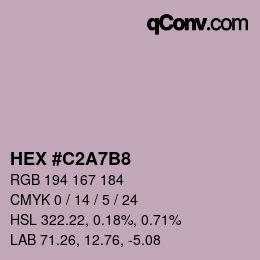 カラーコード: HEX #C2A7B8 | qconv.com