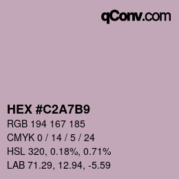 カラーコード: HEX #C2A7B9 | qconv.com