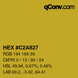 Color code: HEX #C2A827 | qconv.com