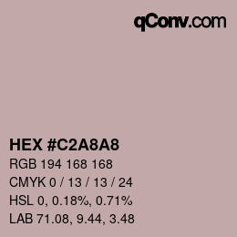 Color code: HEX #C2A8A8 | qconv.com