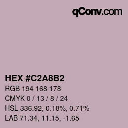 Color code: HEX #C2A8B2 | qconv.com