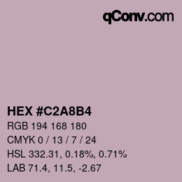 Color code: HEX #C2A8B4 | qconv.com