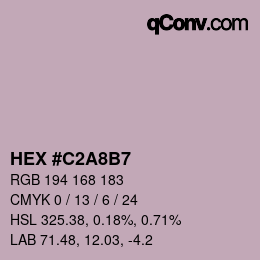 Color code: HEX #C2A8B7 | qconv.com