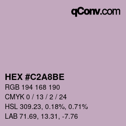 Color code: HEX #C2A8BE | qconv.com