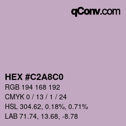 Color code: HEX #C2A8C0 | qconv.com