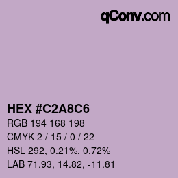 Color code: HEX #C2A8C6 | qconv.com