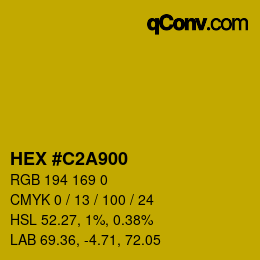 Color code: HEX #C2A900 | qconv.com