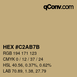 Color code: HEX #C2AB7B | qconv.com