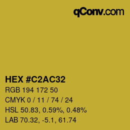 Color code: HEX #C2AC32 | qconv.com