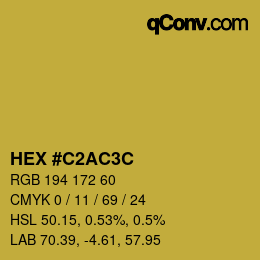 Color code: HEX #C2AC3C | qconv.com