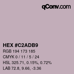 颜色代码: HEX #C2ADB9 | qconv.com